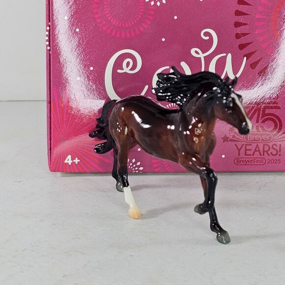 2025 Breyerfest Stablemate Cava Mirado Cantering Andalusian Glossy Dapple Bay - Picture 3 of 9